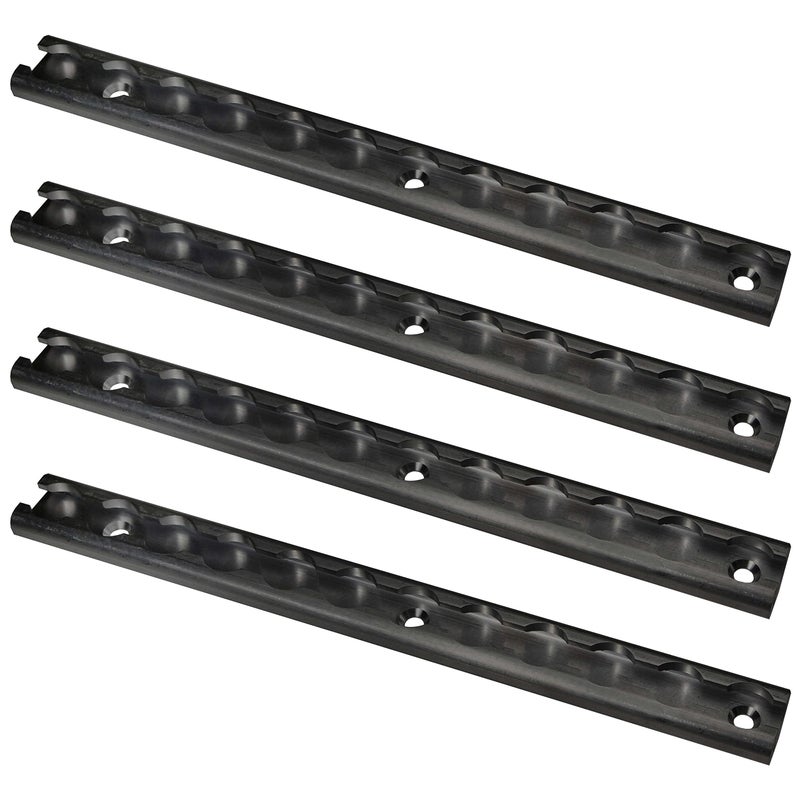 US Cargo Control Black L Track 12 Inch (4-Pack), Black Anodized Aluminum L-Track Trailer Tie Down Rail for Enclosed Trailers, Utility Trailers, or Truck Beds - Secure Motorcycles, ATVs, Bikes - Image 1